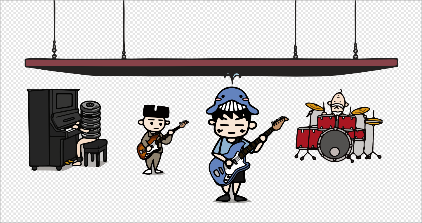 グレーの部分を全部消したイラスト