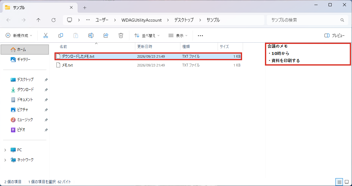 許可したあとはプレビューが表示される