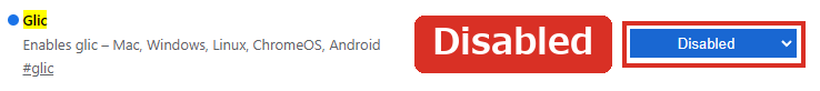 GlicをDisabledにする